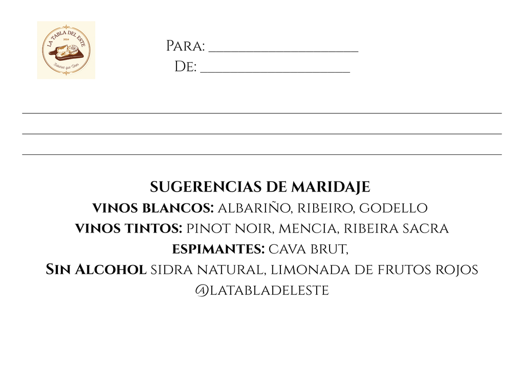 Postal con dedicatoria