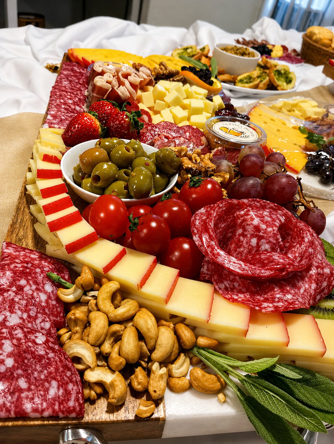 Isla Tropicana salame en rosa, quesos y castañas – La Tabla del Este, Punta del Este